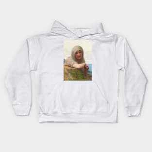 Souvenir by William-Adolphe Bouguereau Kids Hoodie